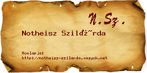 Notheisz Szilárda névjegykártya